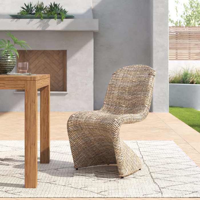 Daughtery Wicker Outdoor Dining Side Chair & Reviews | Joss & Main